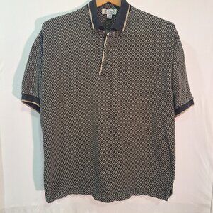 S.C. GOLF Tan and Black Short Sleeve Men XL Collared Polo